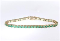Fine Columbian Emerald Tennis Bracelet