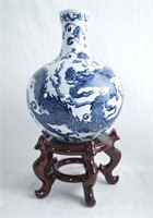 Ming Dynasty Style Vase with Stand