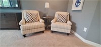 SIDE CHAIRS W/THROW PILLOWS