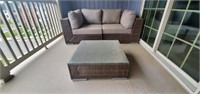 2PC-OUTDOOR LOVESEAT W/COFFEE TABLE