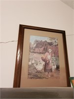 FRAMED FARM GIRL PICTURE