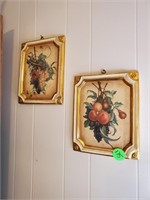 FRUIT PLAQUES AND PLANT STAND