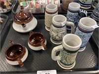 Avon Steins and Two Tone Pottery.