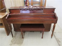 Piano with Bench (57" x 23.5" x 38")