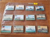 Lot of 12 Tobacco Boat Ship cards