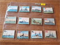 Lot of 12 Tobacco Boat Ship cards