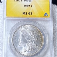 1889 Morgan Silver Dollar ANACS - MS63