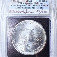 1983-S Olypiad Silver Dollar ICG - MS69 SP EDITION