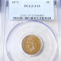 1872 Indian Head Penny PCGS - F15