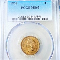 1861 Indian Head Penny PCGS - MS62