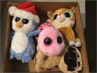 4 Ty stuffed animal toys
