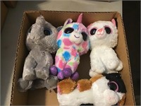 4 Ty stuffed animal toys