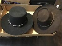 Trailer Rider Black cowboy hat & unmarked tan