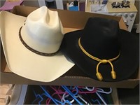 1 Stetson & 1 Justin cowboy hat