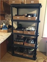 5 tier stackable shelving unit without contents.