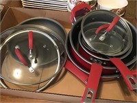 Pioneer Woman cookware, skillet, pan, pots & lids