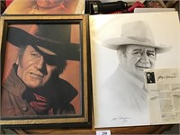 John Wayne in Charcoal & Framed John Wayne