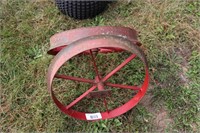 2 STEEL PLANTER WHEELS - 20"