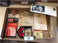 War Ration Book, 1940's IU Pamphlet, Coins