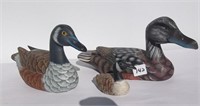 3 Wooden Carved Ducks