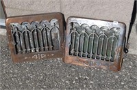 2 Antique Metal Wall Grates