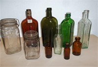 Assortment of Old Bottles & Fruit Jars