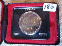 Canadian 1972 Silver One Dollar Coin