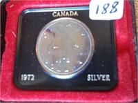 Canadian 1972 Silver One Dollar Coin