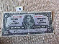 1937 Bank of Canada $10.00 Bill(M/D8530841)