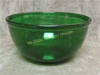 anchor hocking forest green glass mixingn bowl