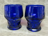 cobalt blue georgian juice tumbler pair