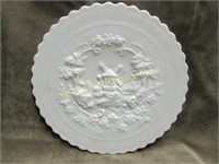 Imperial Art Glass White Satin Windmill Plate