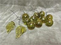1940's Hand Blown Blenko Art Glass Amber Grapes