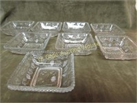 Victorian Pattern Glass Paneled Grape Clr bowls