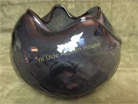 1950's Empoli Italy Purple Glass Bowl Vase Optic