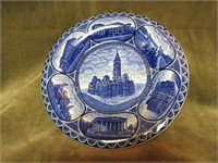 Circa 1910 Souvenir Philadelphia Blue White Plate