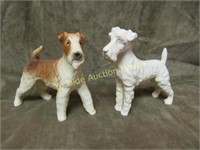 Pair of Airedale Dog Figurine Pottery from the 40s