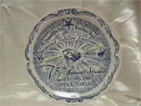 Eastern Star Vernon Kilns Plate Kansas