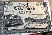Lodi Wisconsin souvenir picnic blanket