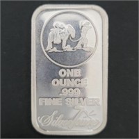 1 Troy Ounce .999 Silver Bar
