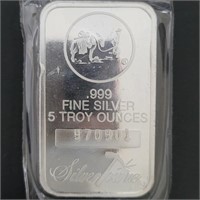 5 Ounce .9999 Silver Bar
