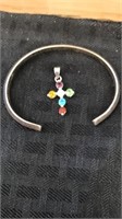 .925 bracelet and  .925 cross pendant