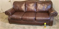 Leather 3 cushion couch