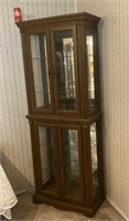 6’ Lighted Curio Cabinet (1pc) with glass