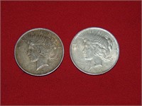 (2) 1923 PEACE DOLLARS