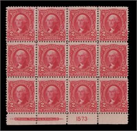 US Stamps #301 Block of 12 MLH CV $560