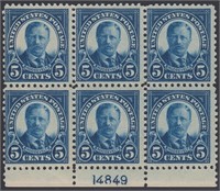 US Stamps #557 Mint LH Plate Block CV $250