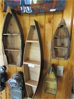 4 pc Canoe Boat Up North Decor Lot