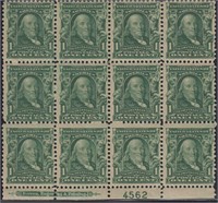 US Stamps #300 Block of 12 MLH CV $450+