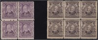 US Stamps #302 & 308 Mint Blocks